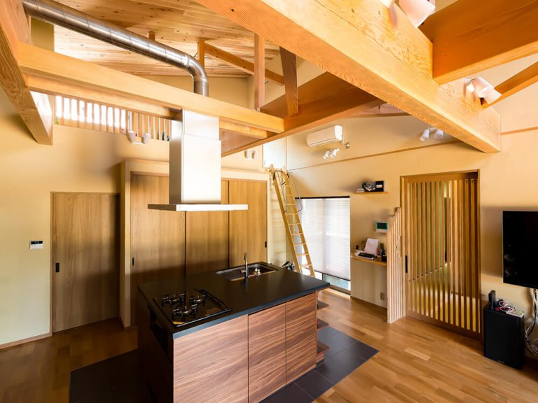 奈良で和風の平屋を建てるならバルジ建築設計室のオリジナルキッチン